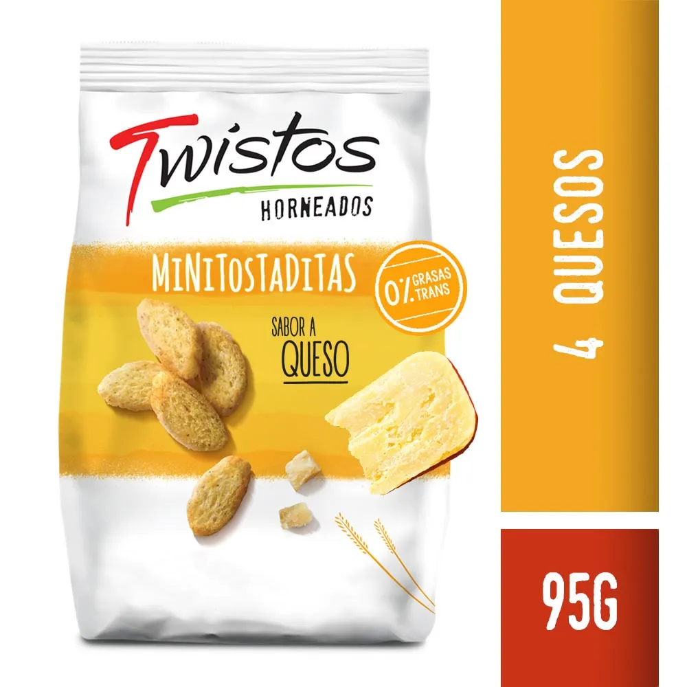 Twistos Minitostaditas 4Quesos x 95gr