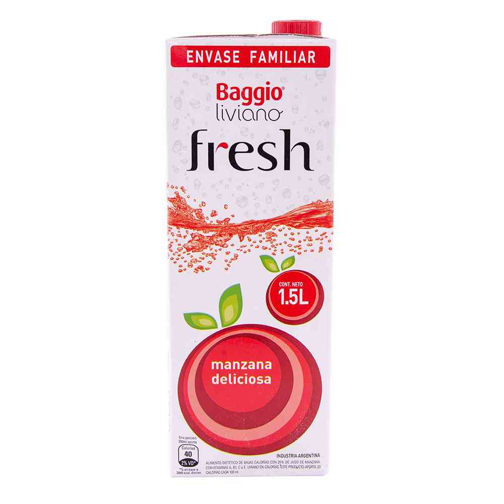 Baggio Fresh Saborizada manzana x 600CC