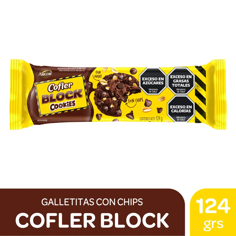 Arcor Galleta Block C/Chips x 124gr