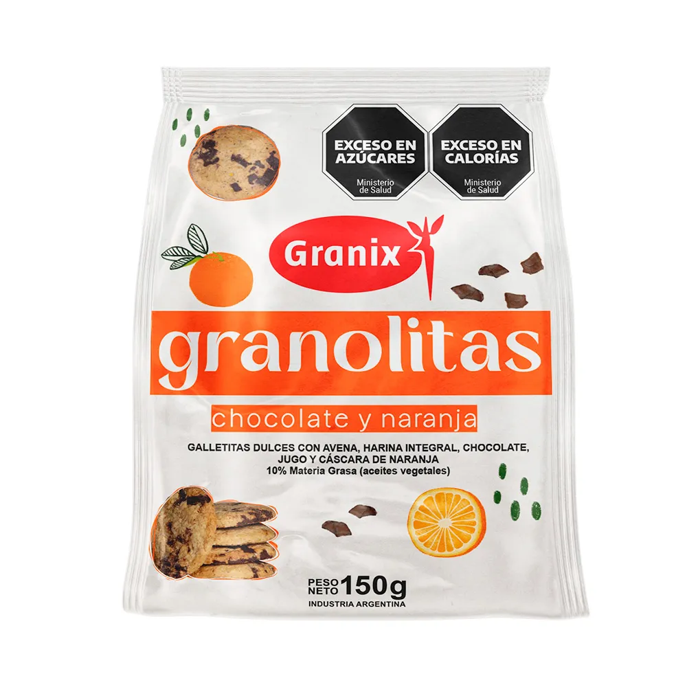 Granix Granolitas Chocolate y Naranja x 150gr
