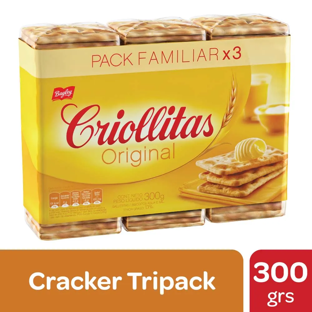 Bagley Criollitas (Pack x 3 ) x 100gr C/U