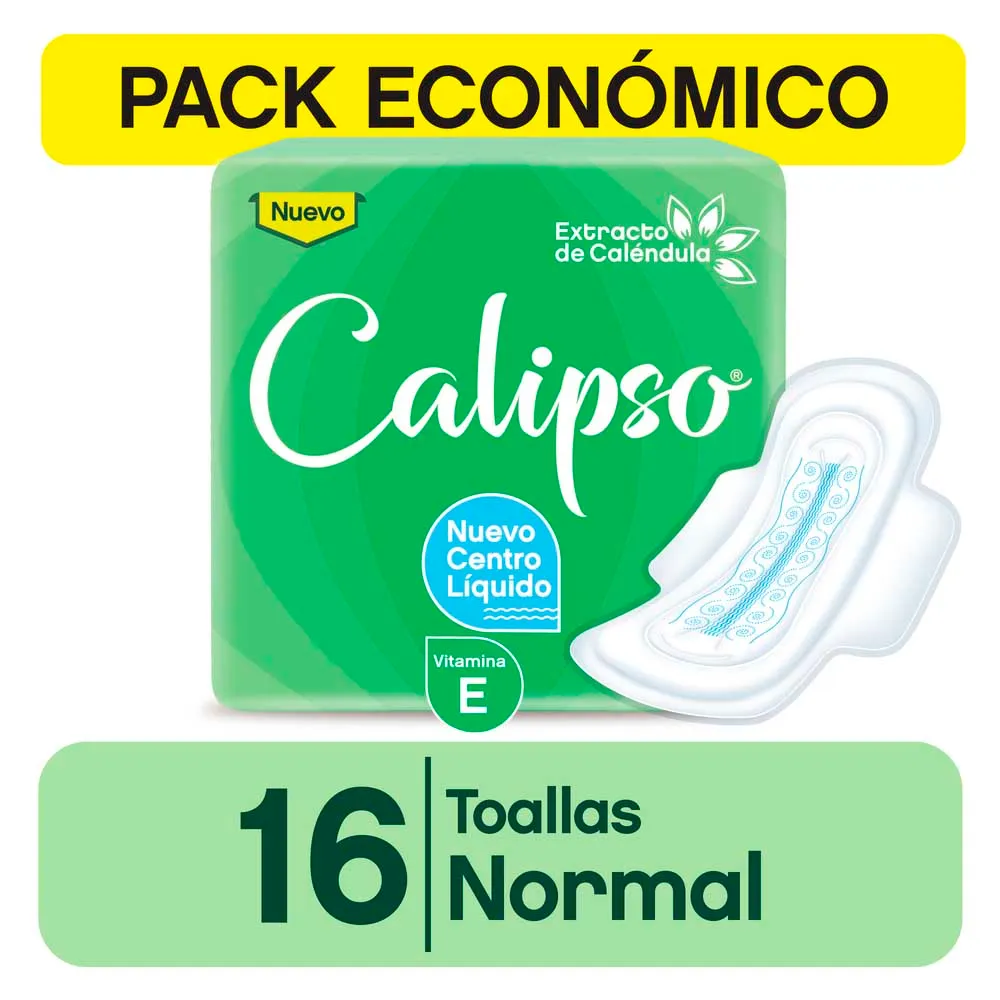 Calipso Toalla Normal C-estracto de seda x 16u dis