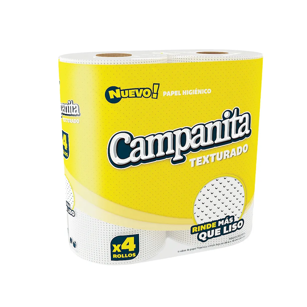 Papel Higienico Campanita Texturado x 4