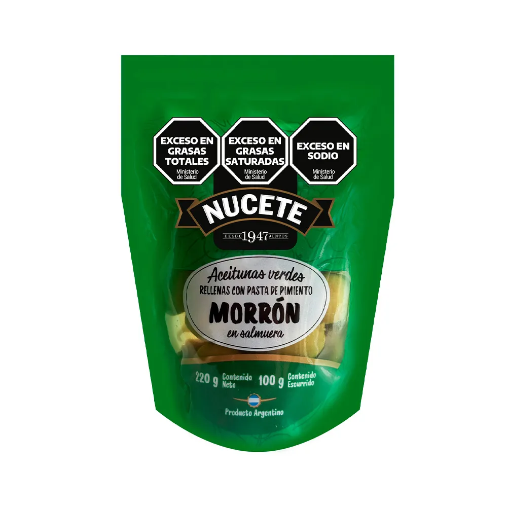 Delicias Riojanas Aceitunas Verdes Rell.Morron (Doypack) x 180gr