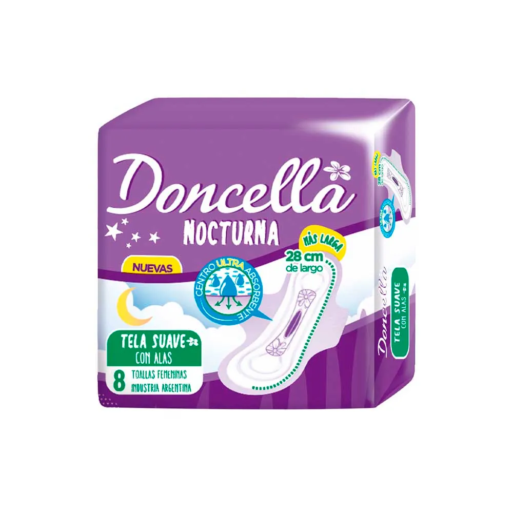 Doncella Toallas Nocturnas x 8u