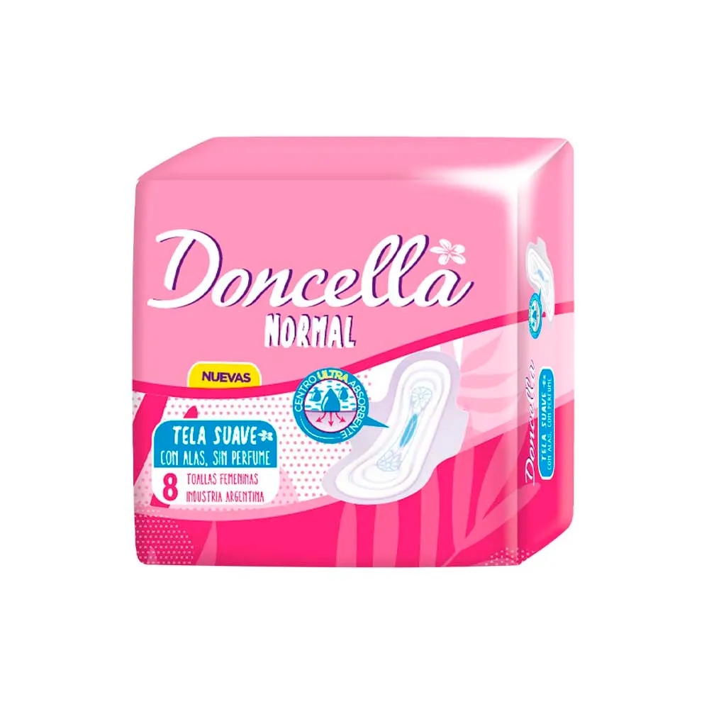 Doncella Toallas C/Alas Pocket x 8u