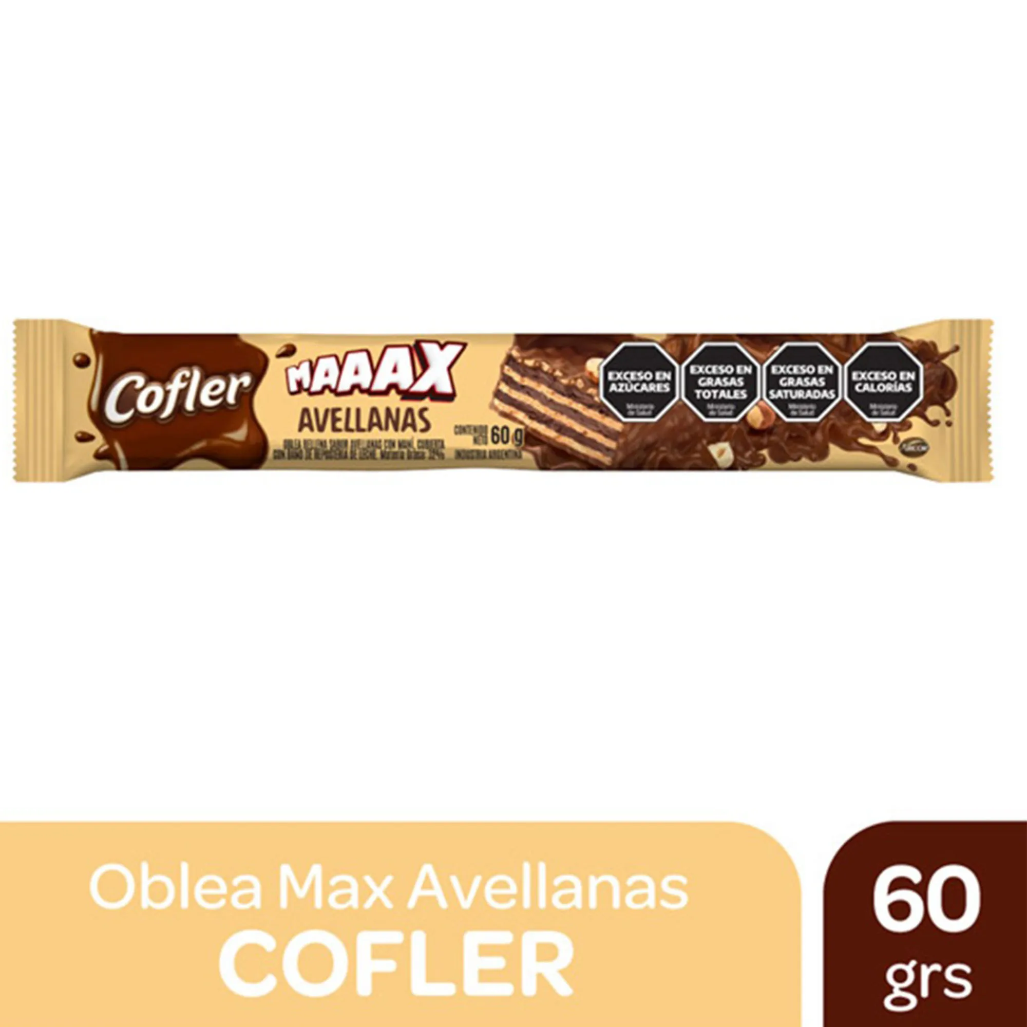 Arcor Cofler Oblea Avellanas Max x 60gr